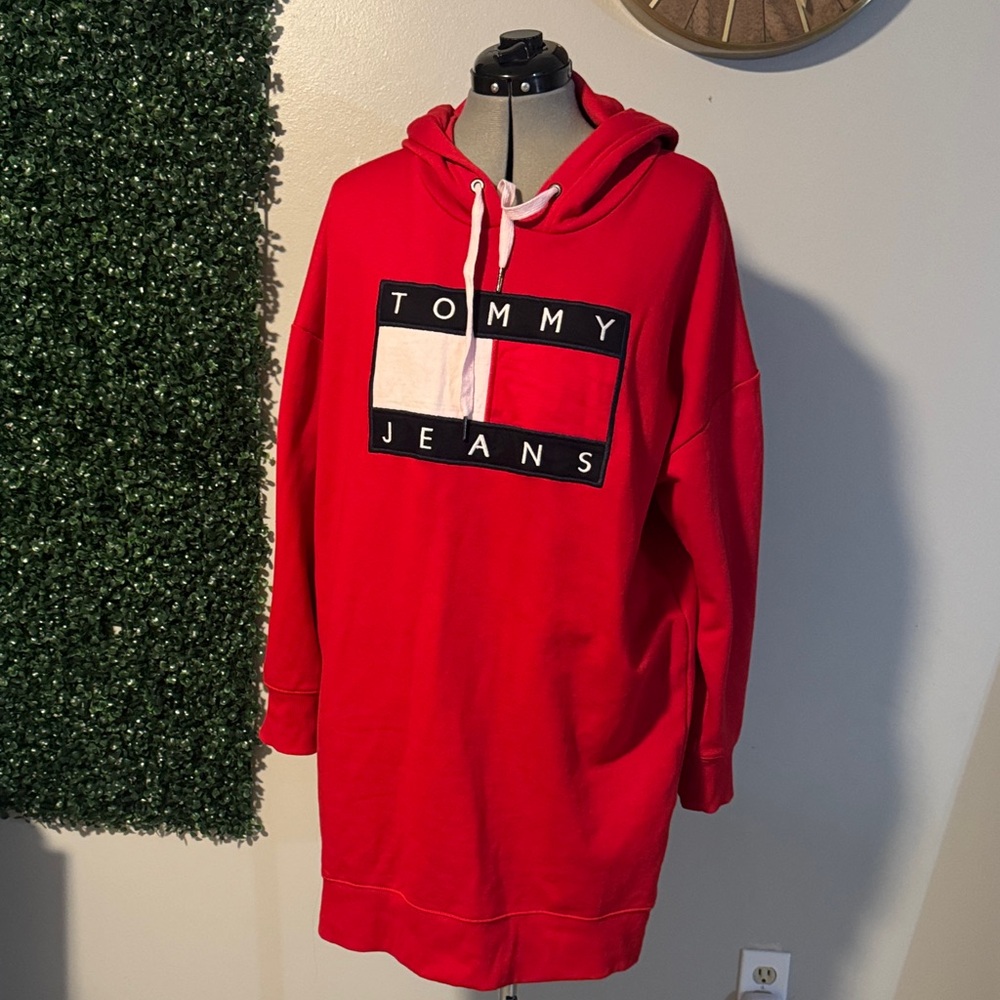 Tommy Hilfiger Red Hoodie Dress
